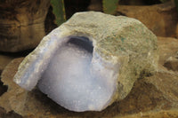 Natural Blue Lace Agate Specimens x 3 From Malawi - Toprock Gemstones and Minerals 