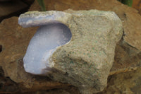 Natural Blue Lace Agate Specimens x 3 From Malawi - Toprock Gemstones and Minerals 