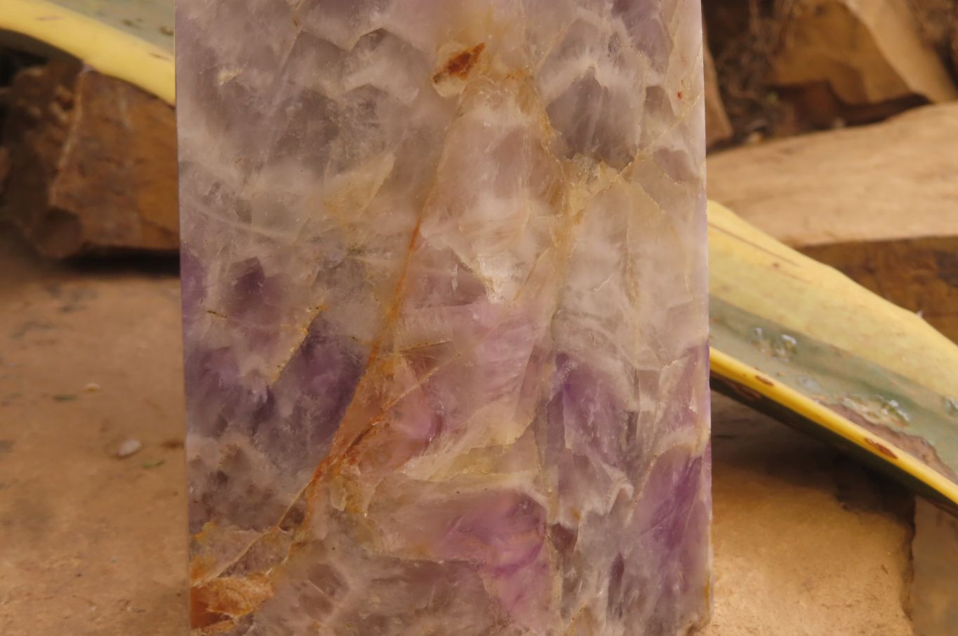 Polished Chevron Amethyst Tower x 1 From Madagascar - Toprock Gemstones and Minerals 