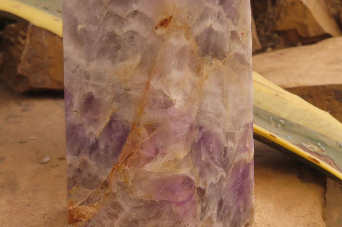 Polished Chevron Amethyst Tower x 1 From Madagascar - Toprock Gemstones and Minerals 