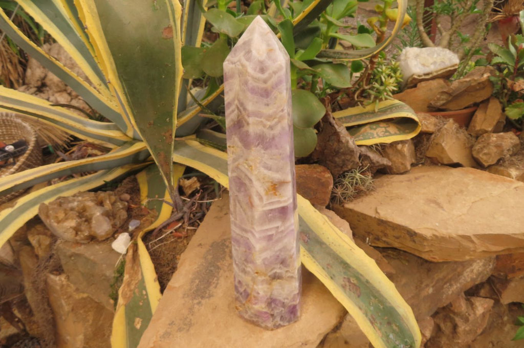 Polished Chevron Amethyst Tower x 1 From Madagascar - Toprock Gemstones and Minerals 