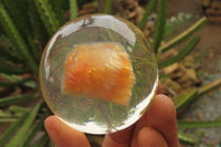 Polished Carnelian Agate in PVC Resin Paperweight Spheres - sold per item - From Madagascar - Toprock Gemstones and Minerals 