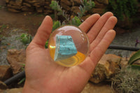 Polished Cobbed Blue Howlite in PVC Resin Paperweight Spheres - sold per item - From Zimbabwe - Toprock Gemstones and Minerals 