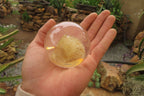 Polished Golden Rutile Quartz in PVC Resin Paperweight Spheres - sold per item - From Brazil - Toprock Gemstones and Minerals 