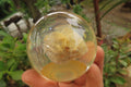 Polished Golden Rutile Quartz in PVC Resin Paperweight Spheres - sold per item - From Brazil - Toprock Gemstones and Minerals 