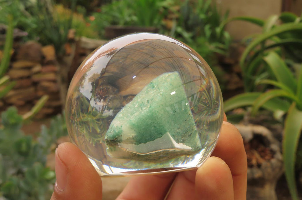 Polished Aventurine in PVC Resin Paperweight Spheres - sold per item - From Zimbabwe - Toprock Gemstones and Minerals 