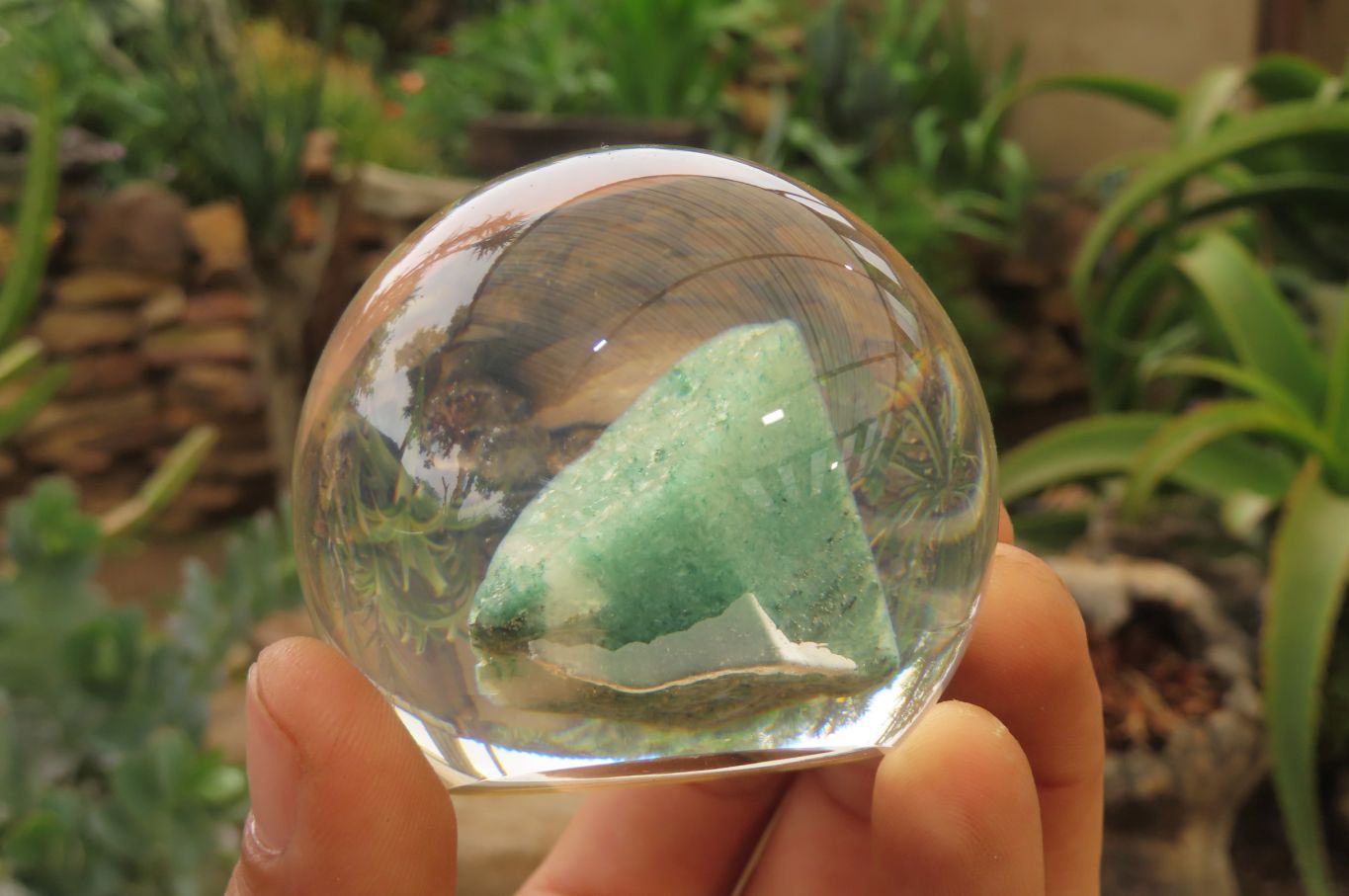 Polished Aventurine in PVC Resin Paperweight Spheres - sold per item - From Zimbabwe - Toprock Gemstones and Minerals 