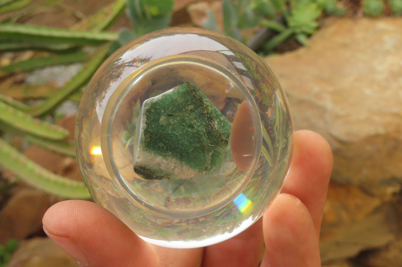 Polished Aventurine in PVC Resin Paperweight Spheres - sold per item - From Zimbabwe - Toprock Gemstones and Minerals 