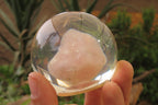 Polished Rose Quartz Free Form in PVC Resin Paperweight Spheres - sold per item - From South Africa - Toprock Gemstones and Minerals 