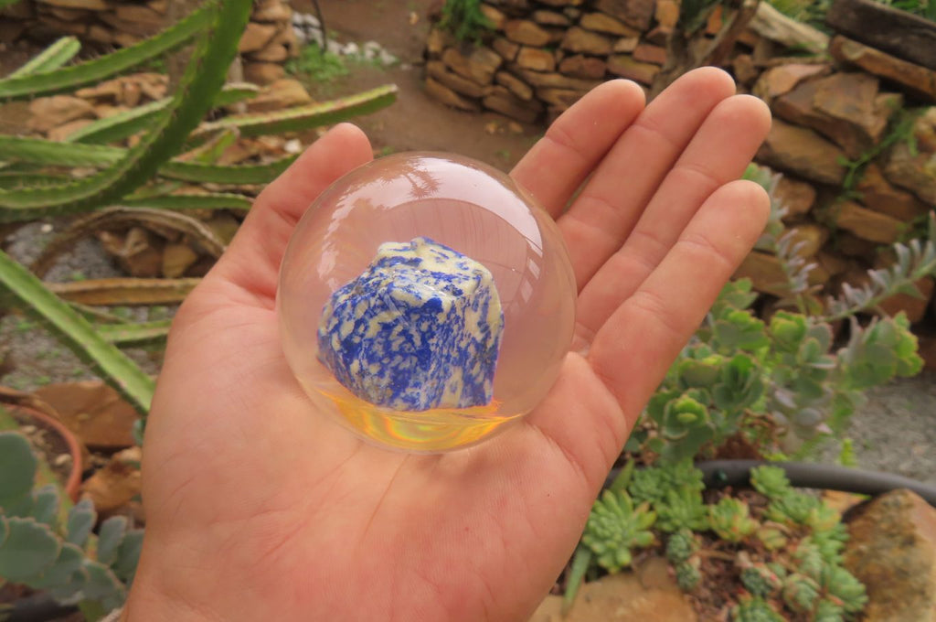 Polished Lapis Lazuli in PVC Resin Paperweight Spheres - sold per item - From Afghanistan - Toprock Gemstones and Minerals 