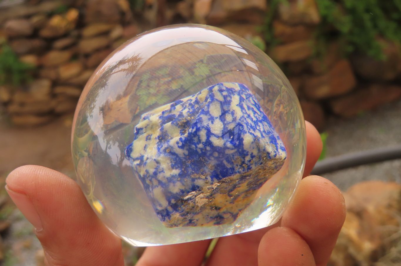 Polished Lapis Lazuli in PVC Resin Paperweight Spheres - sold per item - From Afghanistan - Toprock Gemstones and Minerals 