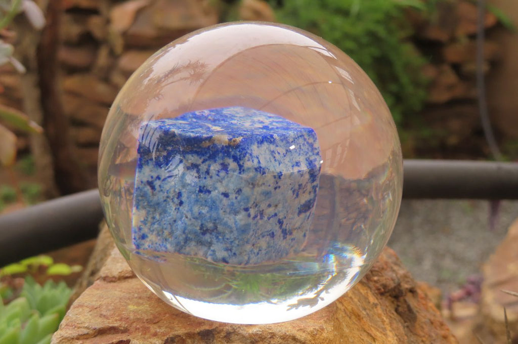 Polished Lapis Lazuli in PVC Resin Paperweight Spheres - sold per item - From Afghanistan - Toprock Gemstones and Minerals 