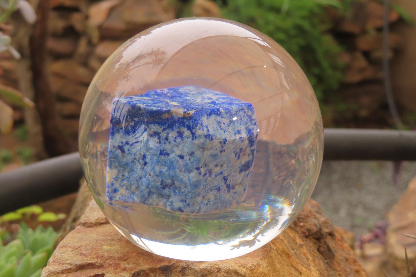 Polished Lapis Lazuli in PVC Resin Paperweight Spheres - sold per item - From Afghanistan - Toprock Gemstones and Minerals 