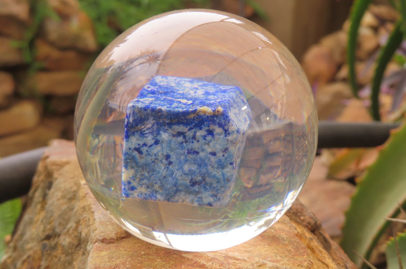 Polished Lapis Lazuli in PVC Resin Paperweight Spheres - sold per item - From Afghanistan - Toprock Gemstones and Minerals 