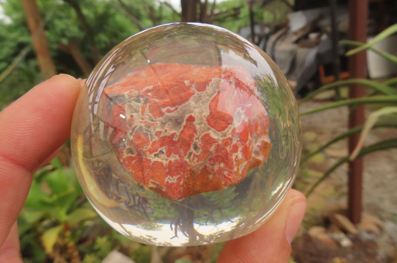 Polished Red Brecciated Jasper in PVC Resin Paperweight Spheres - sold per item - From South Africa - Toprock Gemstones and Minerals 
