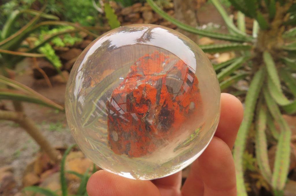 Polished Red Brecciated Jasper in PVC Resin Paperweight Spheres - sold per item - From South Africa - Toprock Gemstones and Minerals 