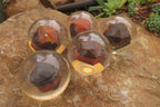 Polished Tiger Iron Jasper in PVC Resin Paperweight Spheres - sold per item - From Australia - Toprock Gemstones and Minerals 