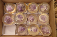 Polished Chevron Amethyst cobbed pieces in PVC Resin Paperweight Spheres - sold per item - From Zambia - Toprock Gemstones and Minerals 