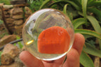 Polished Red Jasper cobbed piece in PVC Resin Paperweight Sphere - sold per item - From South Africa - Toprock Gemstones and Minerals 