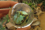 Polished Blue Chrysocolla cobbed piece in PVC Resin Paperweight Sphere - sold per item - From Namibia - Toprock Gemstones and Minerals 
