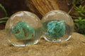 Polished Blue Chrysocolla cobbed piece in PVC Resin Paperweight Sphere - sold per item - From Namibia - Toprock Gemstones and Minerals 