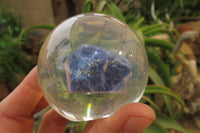 Polished Sodalite cobbed piece in PVC Resin Paperweight Sphere - sold per item - From Namibia - Toprock Gemstones and Minerals 