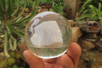 Polished Blue Lace Agate cobbed piece in PVC Resin Paperweight Sphere - sold per item - From Namibia - Toprock Gemstones and Minerals 