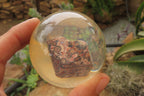 Polished Snakeskin Rhyolite Jasper cobbed piece in PVC Resin Paperweight Sphere - sold per item - From Australia - Toprock Gemstones and Minerals 