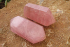 Polished Double Terminated Rose Quartz Points x 12 From Ambatondrazaka, Madagascar - Toprock Gemstones and Minerals 