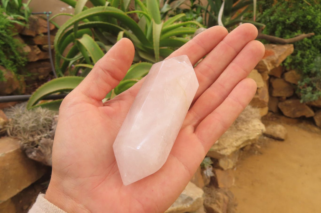 Polished Double Terminated Rose Quartz Points x 12 From Ambatondrazaka, Madagascar - Toprock Gemstones and Minerals 