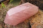 Polished Double Terminated Rose Quartz Points x 12 From Ambatondrazaka, Madagascar - Toprock Gemstones and Minerals 
