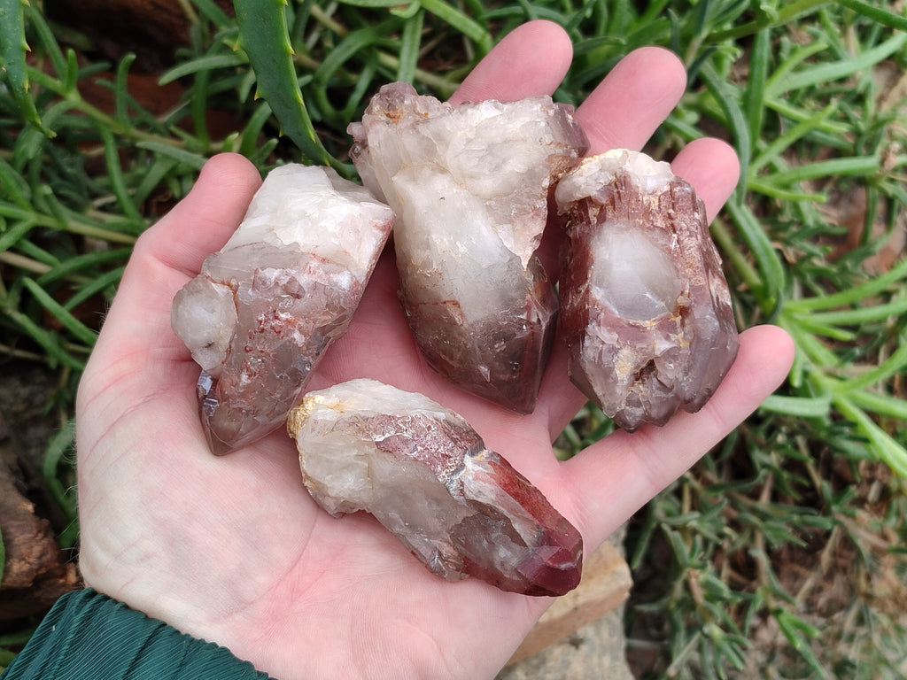 Natural Red Hematoid Quartz Crystals x 12 From Karoi, Zimbabwe - Toprock Gemstones and Minerals 