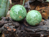 Polished Chrysoprase Spheres x 5 From Madagascar - Toprock Gemstones and Minerals 