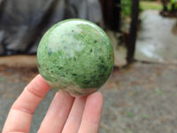 Polished Chrysoprase Spheres x 5 From Madagascar - Toprock Gemstones and Minerals 