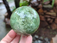 Polished Chrysoprase Spheres x 5 From Madagascar - Toprock Gemstones and Minerals 