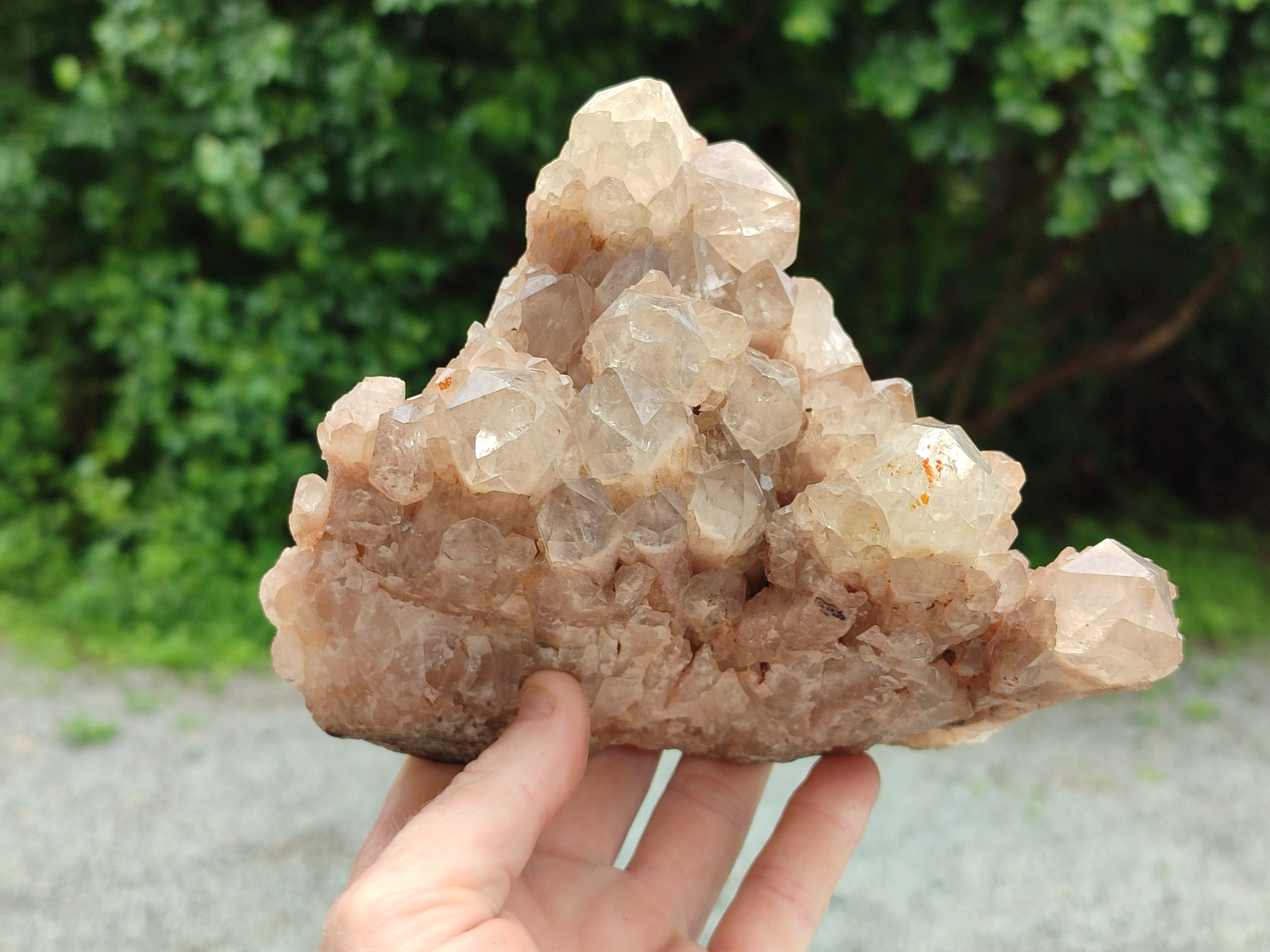 Natural Smokey Phantom Quartz Cluster x 1 From Luena, Congo - Toprock Gemstones and Minerals 