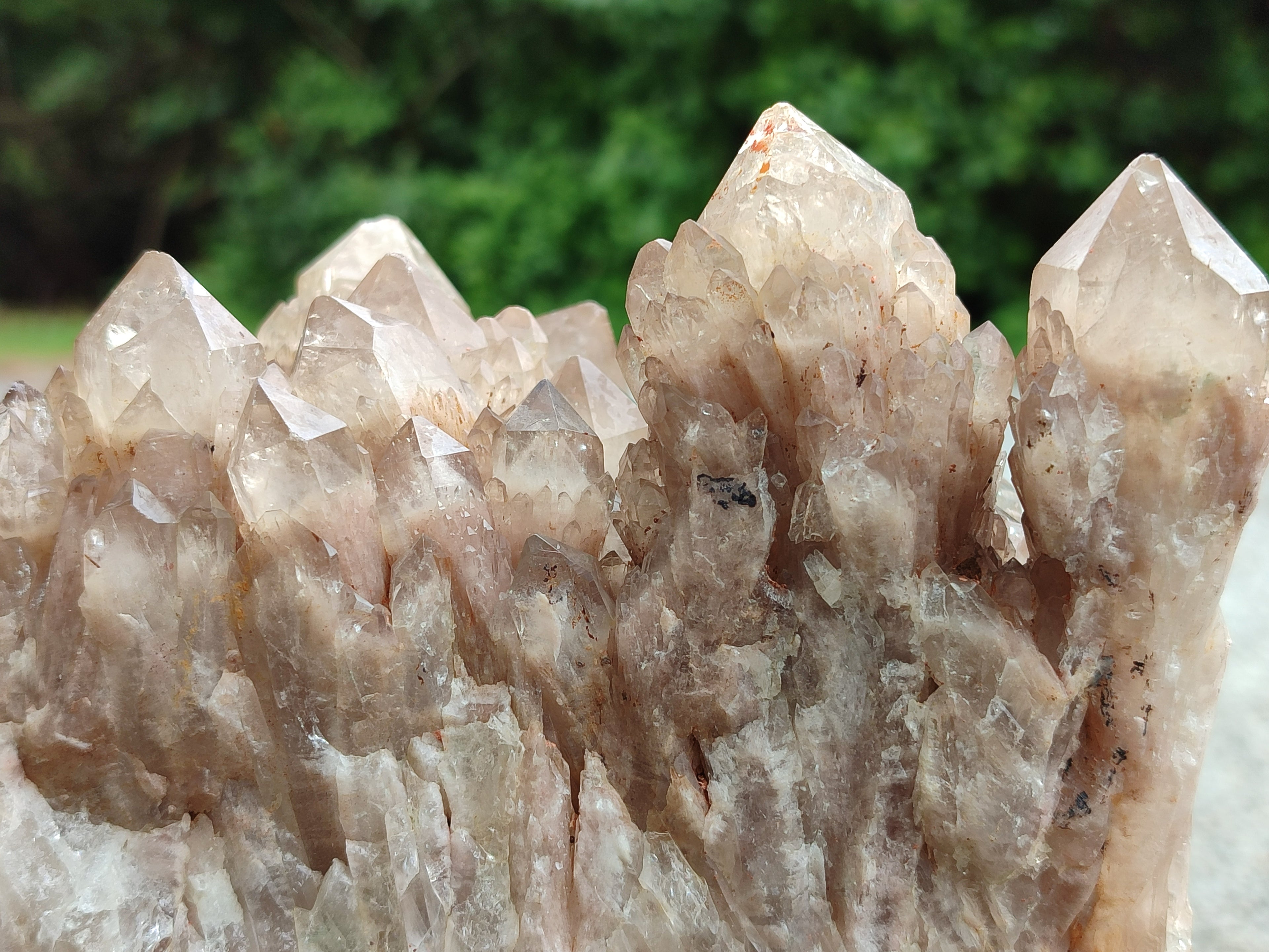 Natural Smokey Phantom Quartz Cluster x 1 From Luena, Congo - Toprock Gemstones and Minerals 