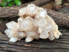 Natural Smokey Phantom Quartz Clusters x 2 From Luena, Congo - Toprock Gemstones and Minerals 