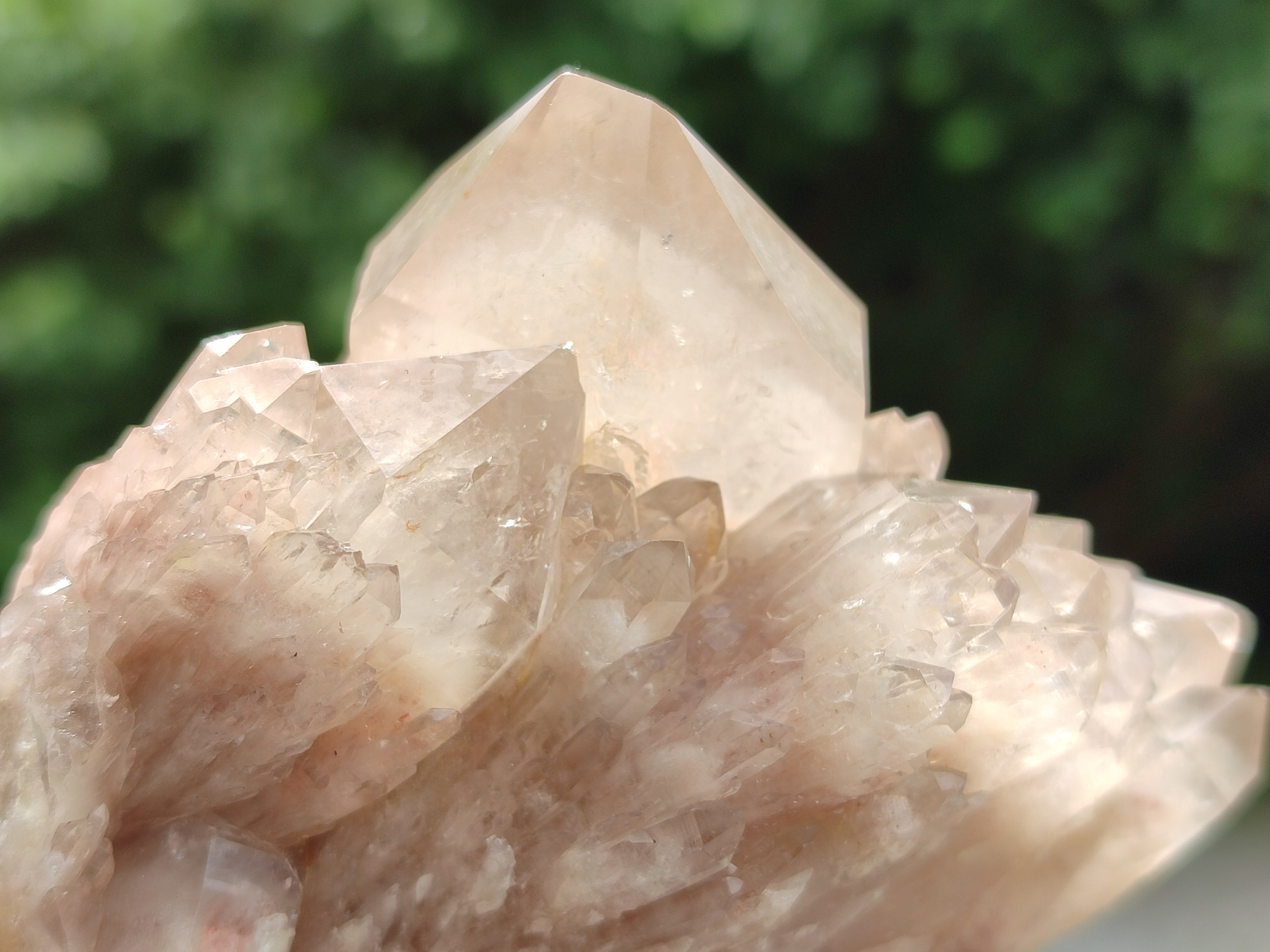 Natural Smokey Phantom Quartz Clusters x 2 From Luena, Congo - Toprock Gemstones and Minerals 