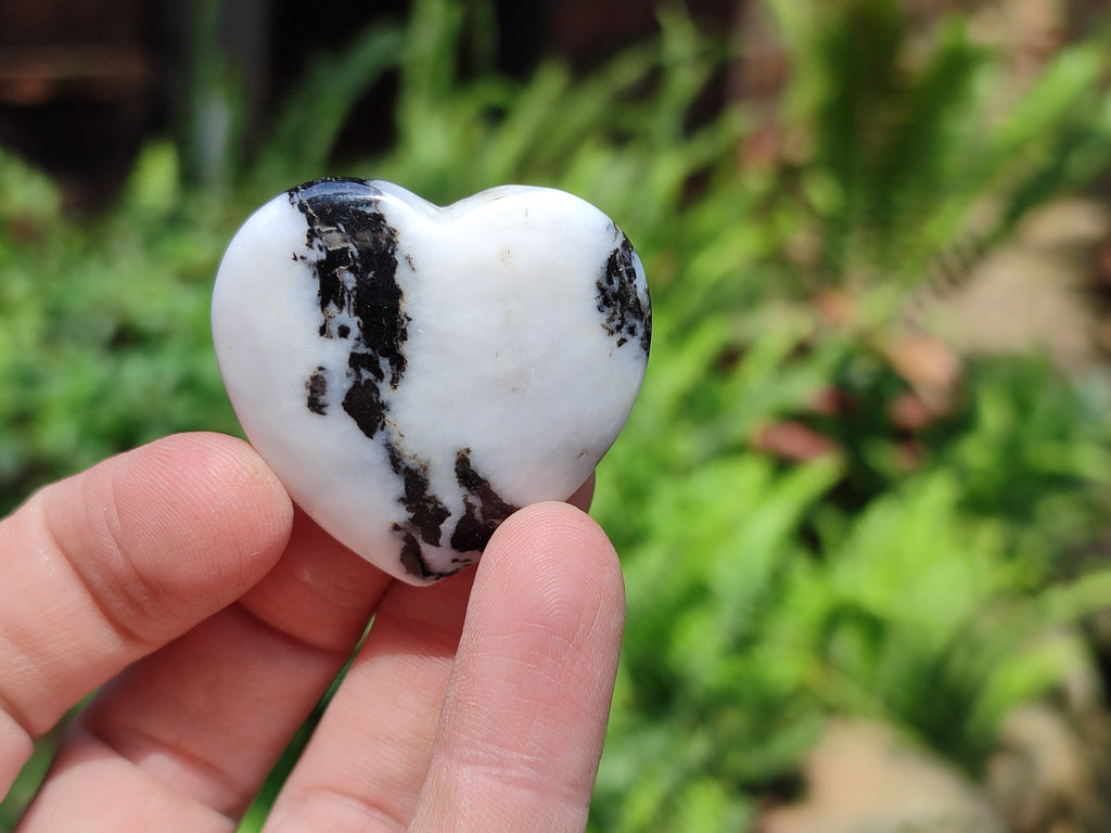 Polished Zebra Marble Gemstone Hearts - sold per item - From China - Toprock Gemstones and Minerals 