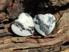 Polished Zebra Marble Gemstone Hearts - sold per item - From China - Toprock Gemstones and Minerals 
