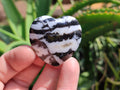 Polished Zebra Marble Gemstone Hearts - sold per item - From China - Toprock Gemstones and Minerals 