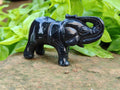 Polished Black Onyx Elephant Carvings - sold per item - From Brazil - Toprock Gemstones and Minerals 