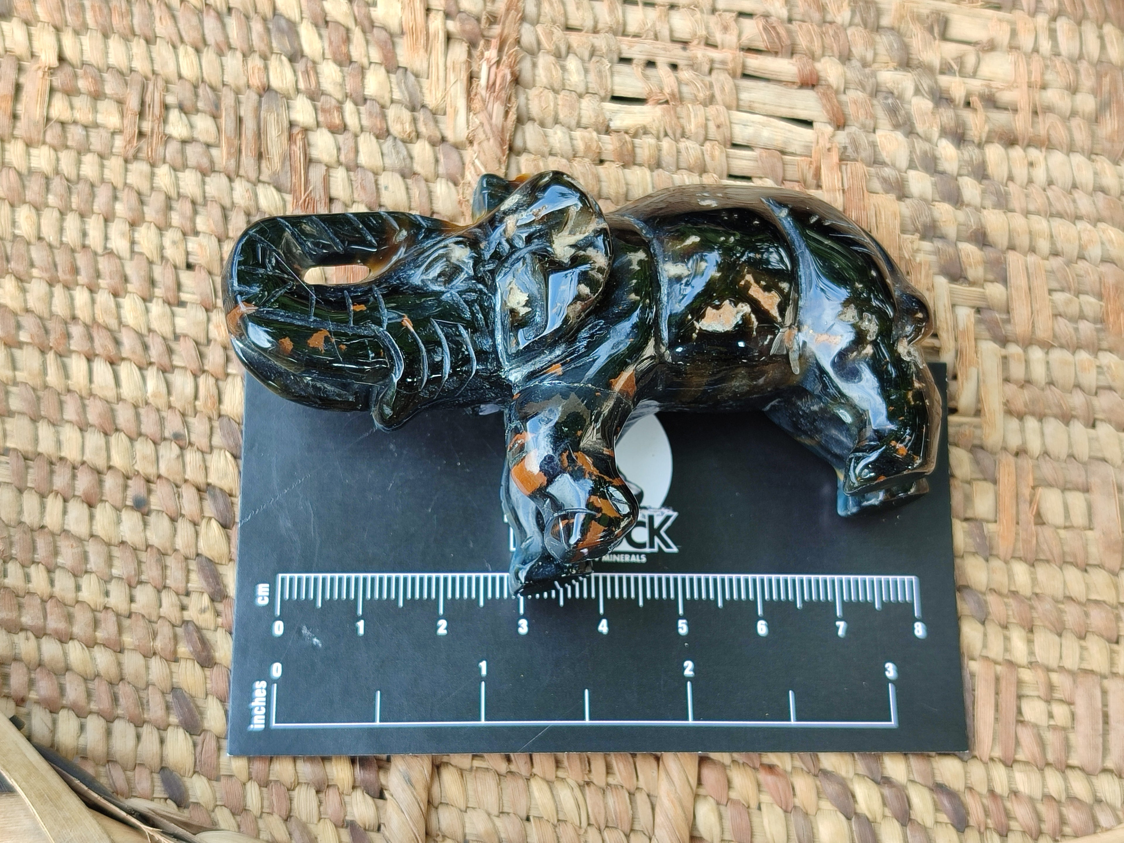 Polished Black Onyx Elephant Carvings - sold per item - From Brazil - Toprock Gemstones and Minerals 