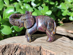 Polished Tiger Iron Banded Ironstone Jasper Elephant Carving - sold per item - From Australia - Toprock Gemstones and Minerals 