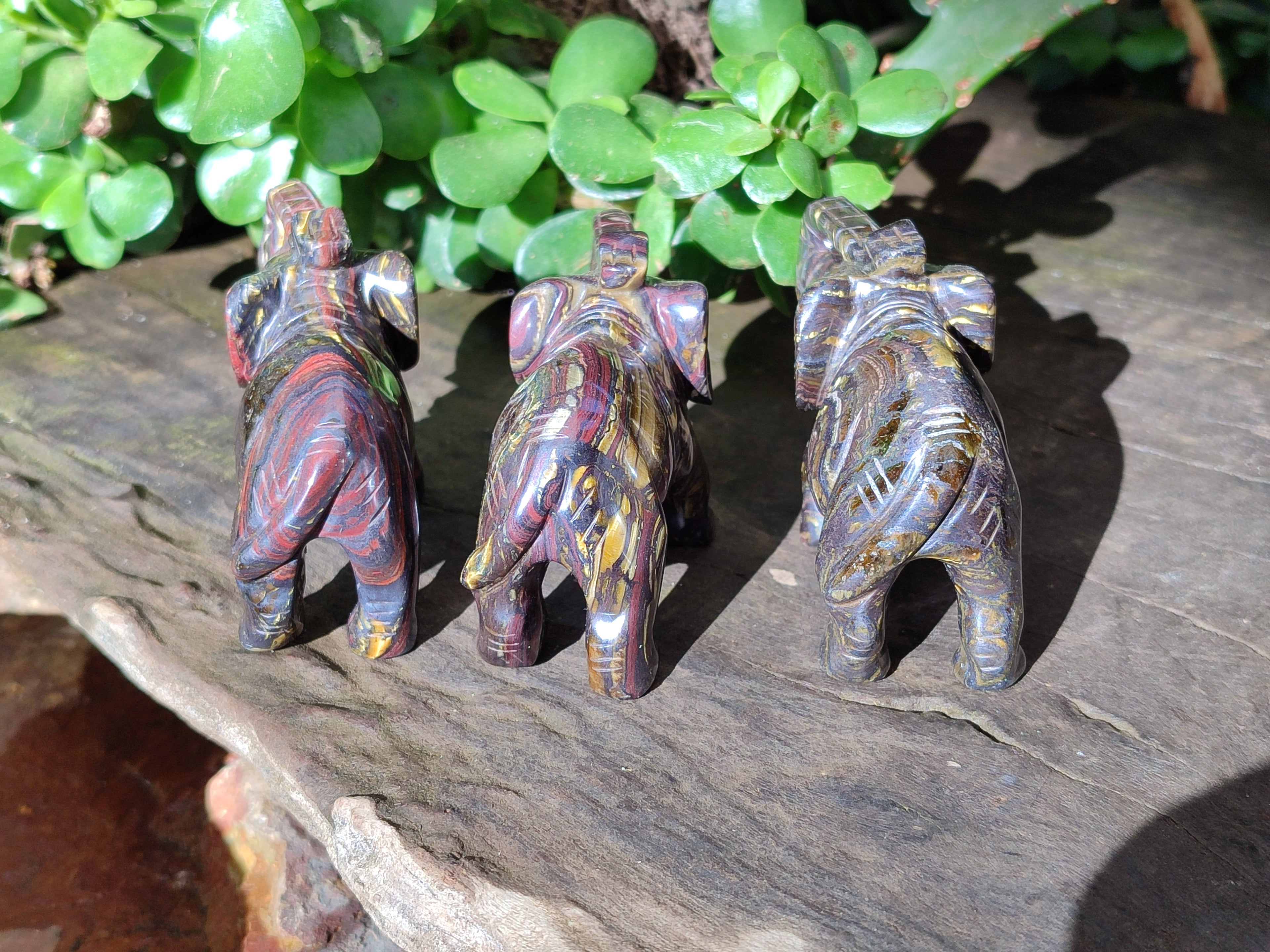 Polished Tiger Iron Banded Ironstone Jasper Elephant Carving - sold per item - From Australia - Toprock Gemstones and Minerals 