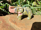 Polished Unakite Elephant Carving - sold per item - From South Africa - Toprock Gemstones and Minerals 