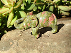 Polished Unakite Elephant Carving - sold per item - From South Africa - Toprock Gemstones and Minerals 