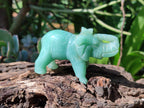Polished Aventurine Elephant Carving - sold per item - From Zimbabwe - Toprock Gemstones and Minerals 