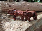 Polished Mahogany Obsidian Elephant Carving - sold per item - From USA - Toprock Gemstones and Minerals 